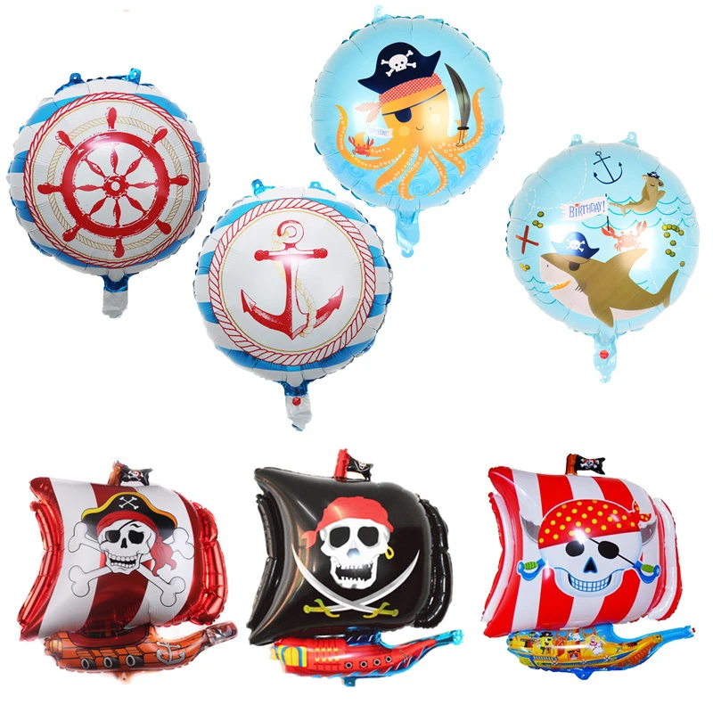 

Pirate Ship Balloon Pirate Toy Theme Party Balloons Children Floating Balloons Birthday Party decoration Wholesale