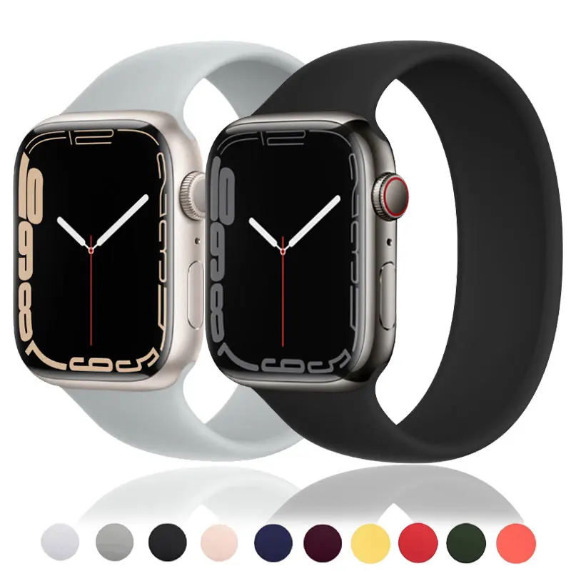 

Ремешок Силиконовый эластичный для Apple Watch, 49 мм, 38, 40, 41, 42, 44 мм, 45 мм