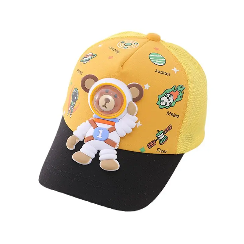 

3D детский солнцезащитный экран бейсболка мультяшный медведь Лоскутная Повседневная Солнцезащитная шляпа модные уличные визуры для мальчи...