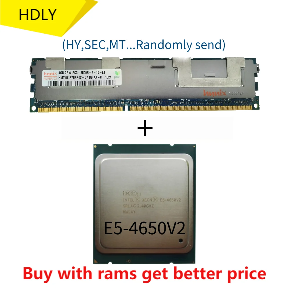 

DDR3 4G Server ram with heatsink 1066Mhz with E5-4650V2 2.4GHZ 10-Cores 25MB SmartCache LGA2011 95W