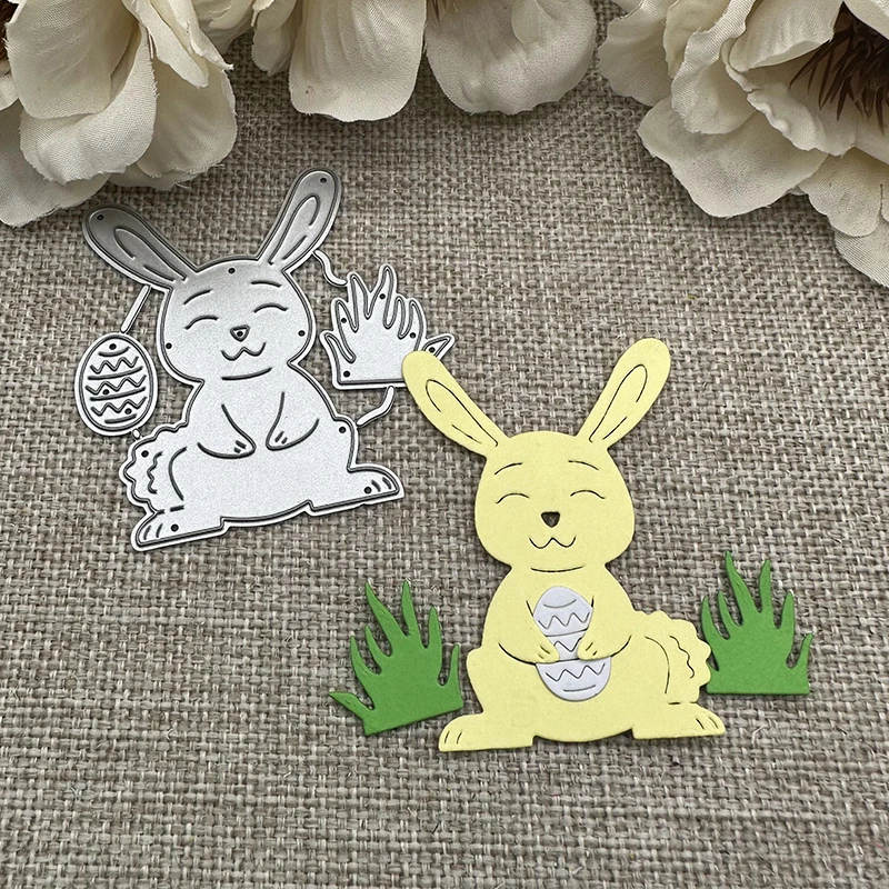 

Трафареты с пасхальными яйцами кролика, металлические штампы, трафареты для «сделай сам», скрапбукинг, декоративная ручная работа, шаблон для высечки, форма