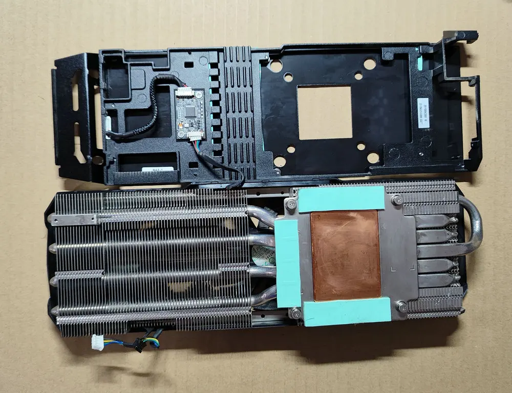 Охладитель для видеокарты Zotac RTX2080Ti радиатор с задней пластиной