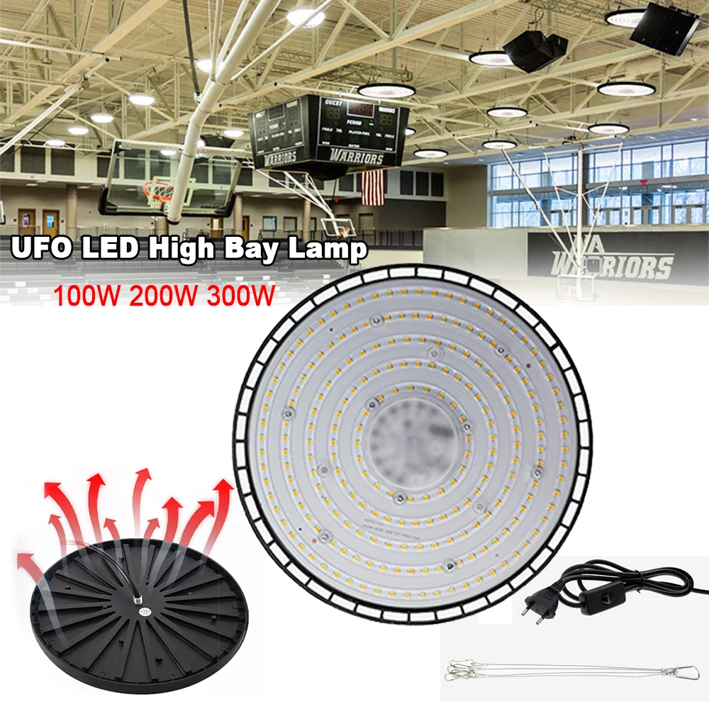 

LED 100W 150W 200W UFO High Bay Light AC220V Aluminum Case 4000K Neutral Light/6500K Cool White IP65 Waterproof Lighting Lamp