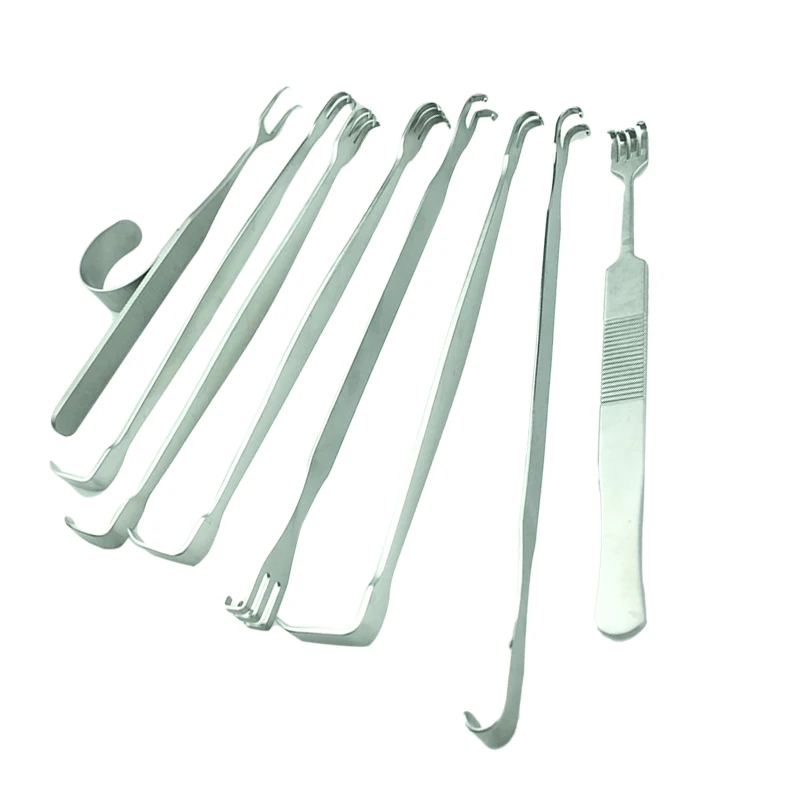 

Cosmetic Stainless Steel Eye Bags Pull Hook Eyelid Hook Tool Double Head Eyelid Retractors Ophthalmic Instruments 1pcs