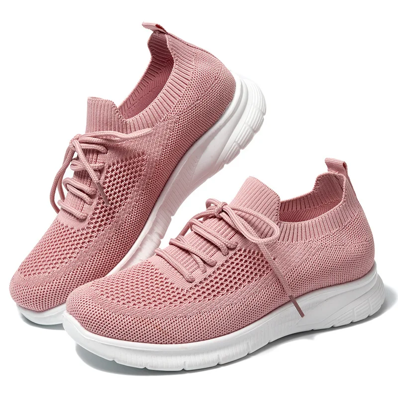 

2022 New Women Comfort Sneakers Lace Up Vulcanized Female Woman Lattice Casual Tennis Shoes Ladies Mesh Shoes Zapatos Mujer