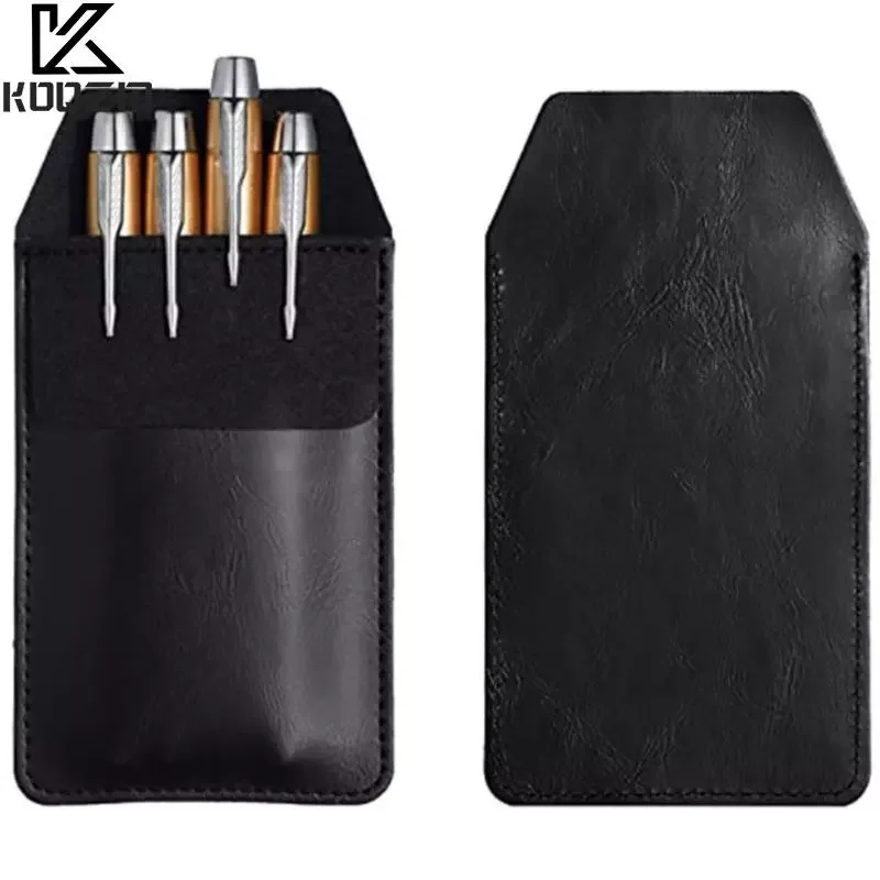 

Thickened PU Leather Pencil Bag For Clothes Pocket Doctor Nurse Staff Leakproof Pen Pouch Hospital Accessories Business Supplies
