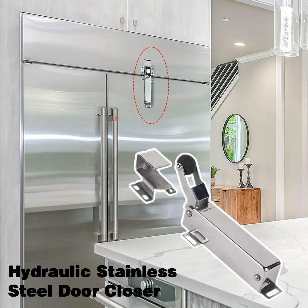 

Door Closer Kit Stainless Steel Hydraulic Freezer Door Freezer Hook Catch Door With Closer Closer Automatic Cooler Q8Y3