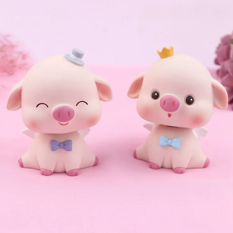 

Cute pink Pig Car Interior Decoration Console Dashboard Exquisite Ornament Auto Home Office Desktop Bicycle Decor Accessories