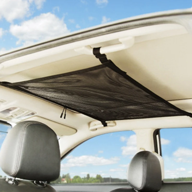 

Сетчатый карман для хранения на потолок автомобиля, Сетчатая Сумка на крышу автомобиля, внутренняя Сетчатая Сумка для груза, сумка для хран...