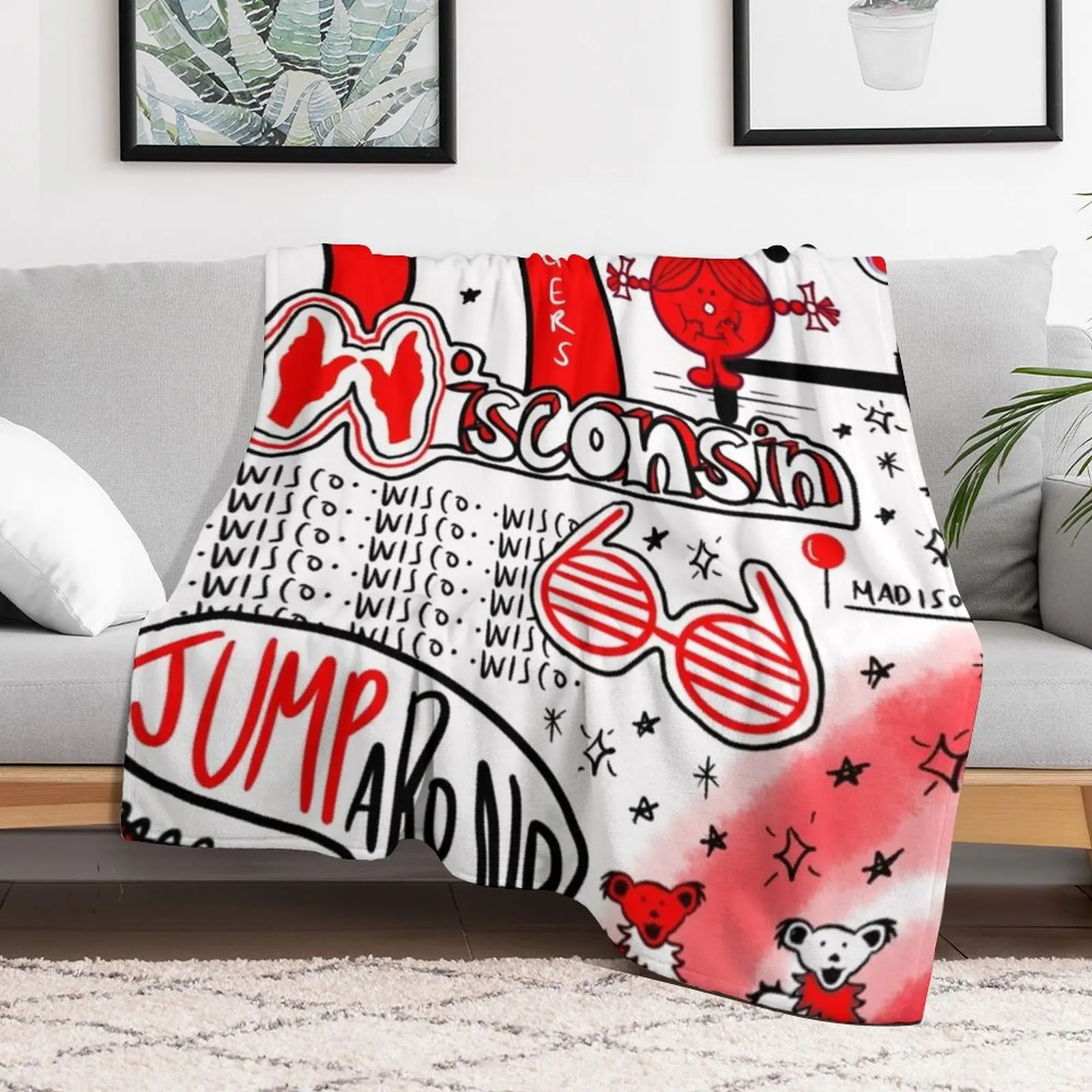 Одеяло из Университета Wisco Рождественское украшение аниме роскошные брендовые
