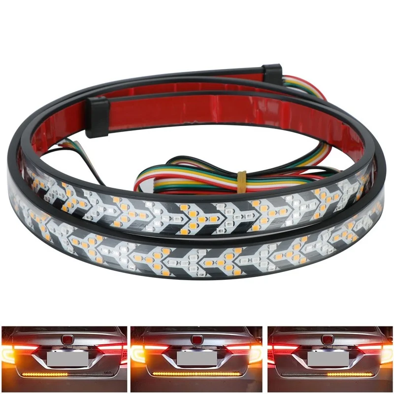 

12V Taillight LED Strips Flashing DRL Car Turn Signal Light Running Reversing Lamp Tailgate Rear Windshield Pickup Accessories