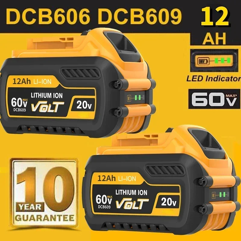 Аккумулятор для Dewalt FLEXVOLT литий-ионная батарея 20 в/60 в 12 Ач DCB609 DCB606 DCB612 DCB205 DCB200 DCB182