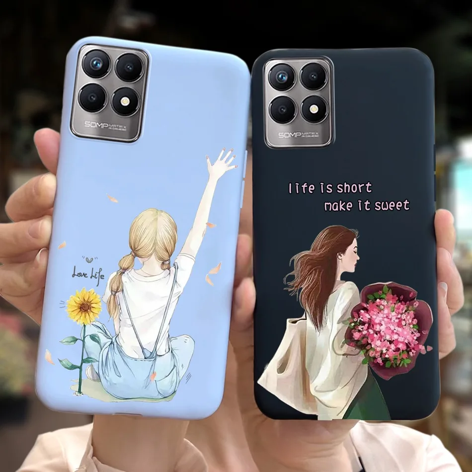 Для Realme Narzo 50 RMX3286 чехол для телефона милые мягкие силиконовые чехлы конфетных