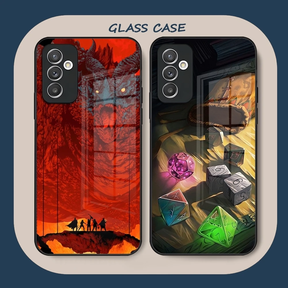 Чехол для телефона Game D-Dungeons D-Dragons Glass Samsung S23 S25 S24 S22 S21 S20 A14 A55 A52 A32 FE Ultra Pro Plus Coque