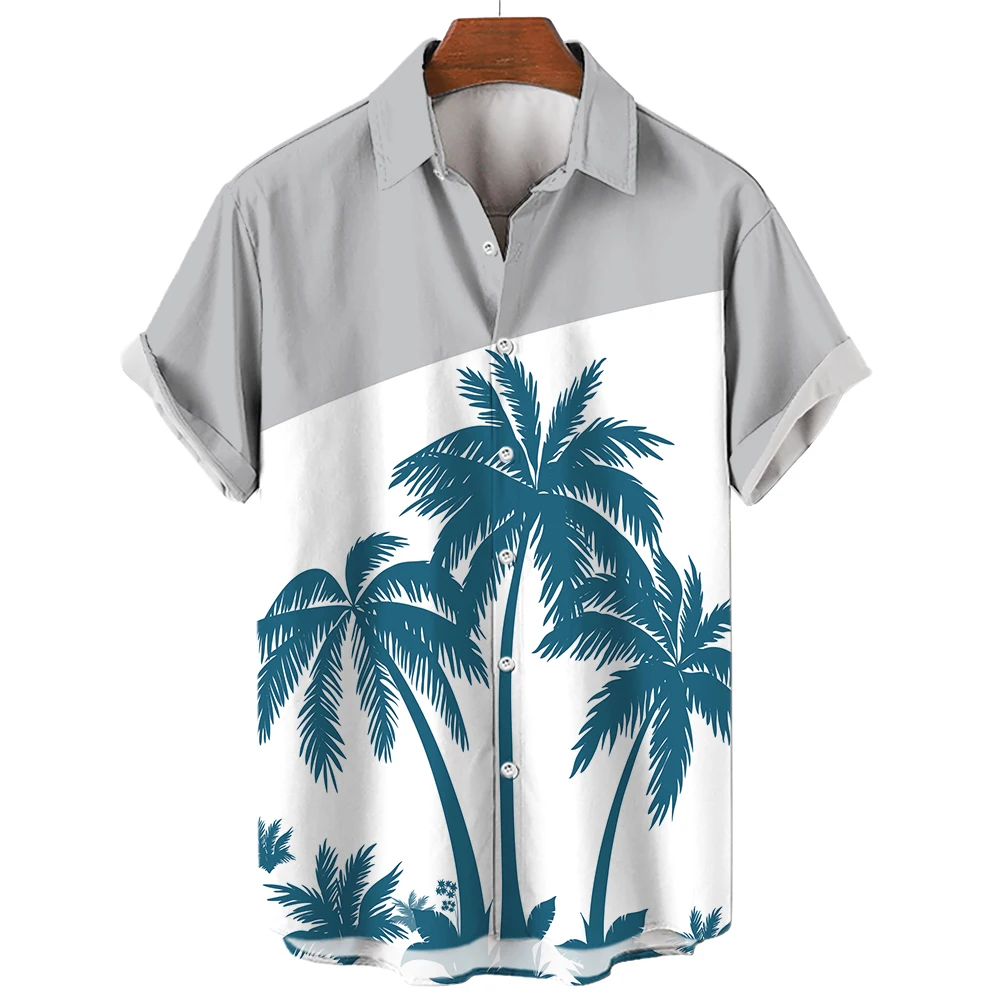 

Summer Coconut Tree Shirt For Men 3d Printed Men'S Polo Shirt Loose Oversized Shirt Street Hawaii Short Sleeve Everyday Clothing