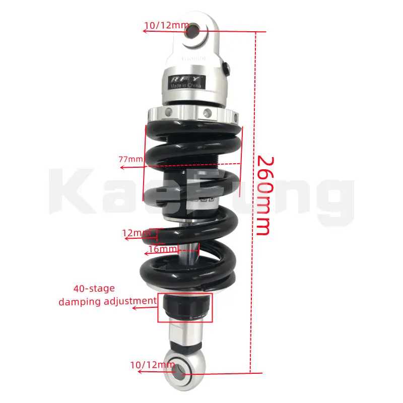 

260mm 270mm 280mm Motorcycle Modified Parts Central Shock Absorber For Honda Yamaha YZFR3 R25 Grom 125 Moto Cross Cafe Racer ATV