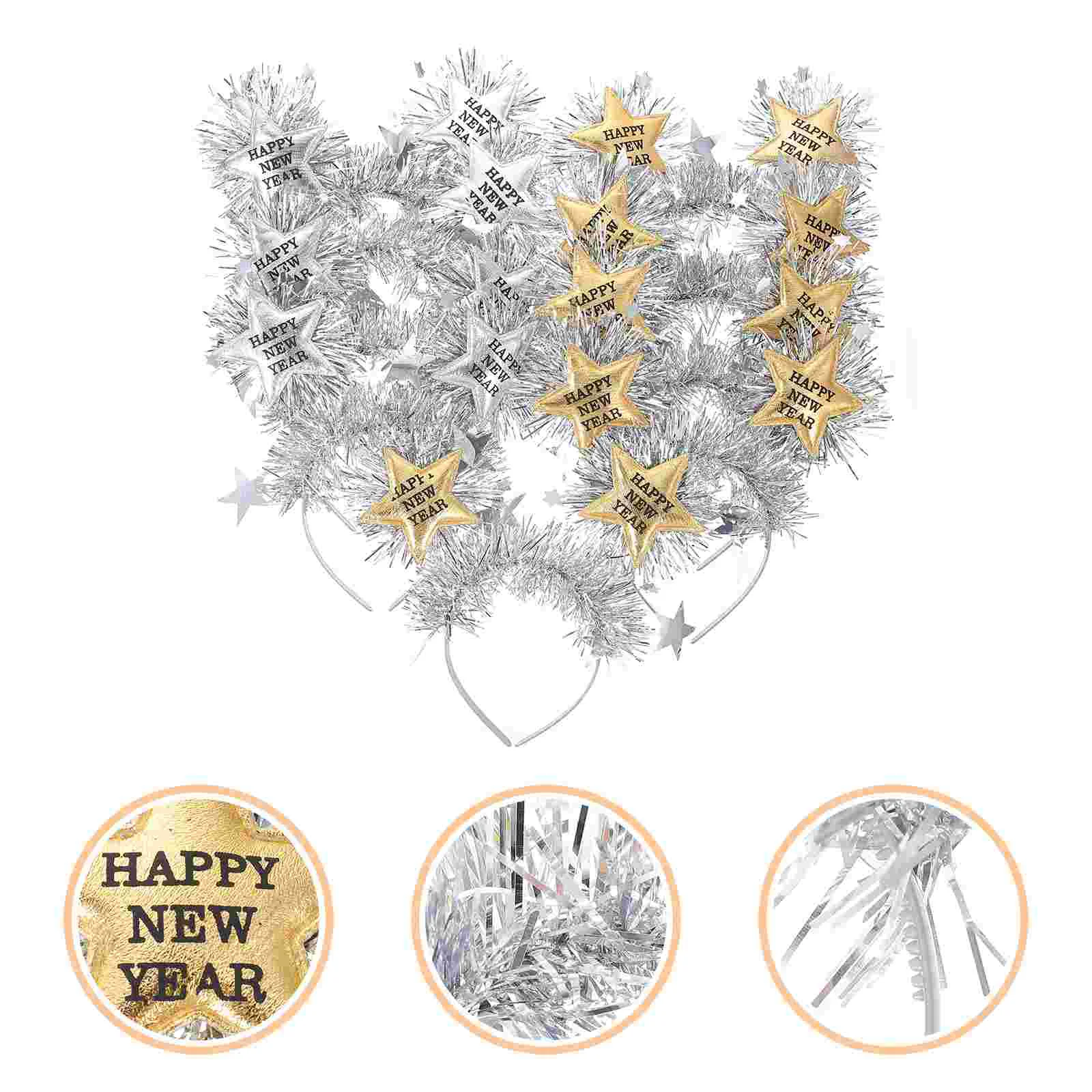 

9pcs New Year Shooting Props Hair Hoop Decors New Year Party Shooting Supply