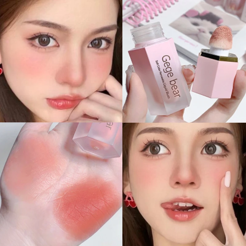 

Multi-purpose Liquid Blush Stick Waterproof Facial Nourishing Blusher Stick Cheek Natural Blusher Cute Korean Makeup for Women