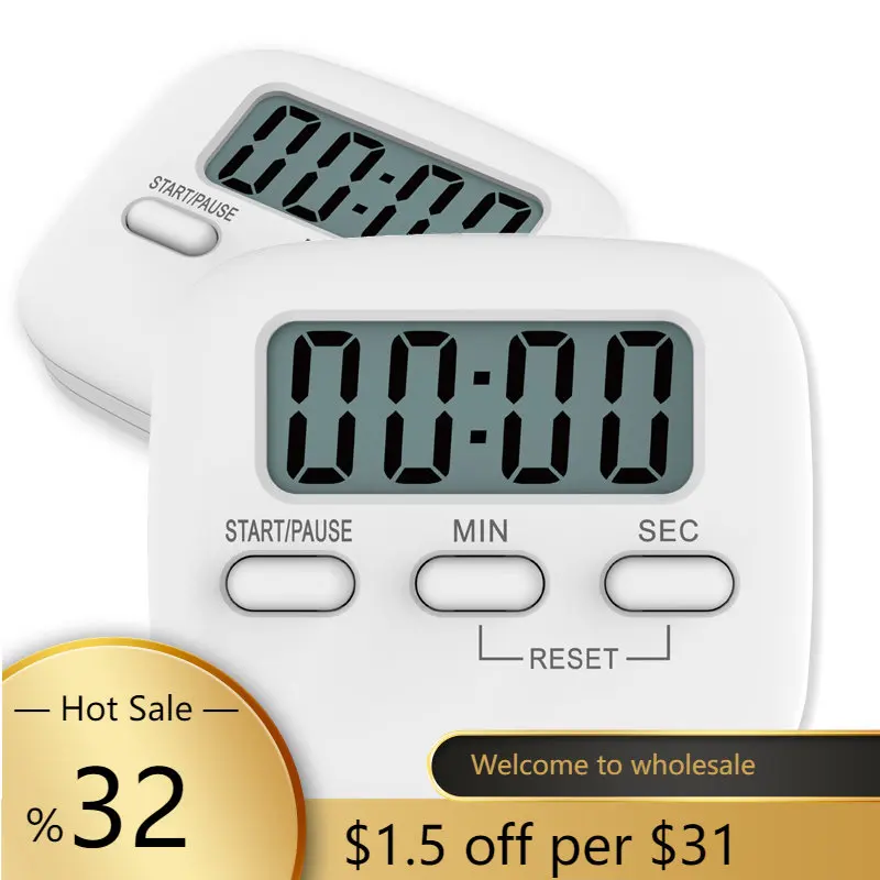 

Digital Kitchen Timer, Cooking Timer, Strong Magnet Back, for Cooking Baking Sports Games Office (Battery not Included)