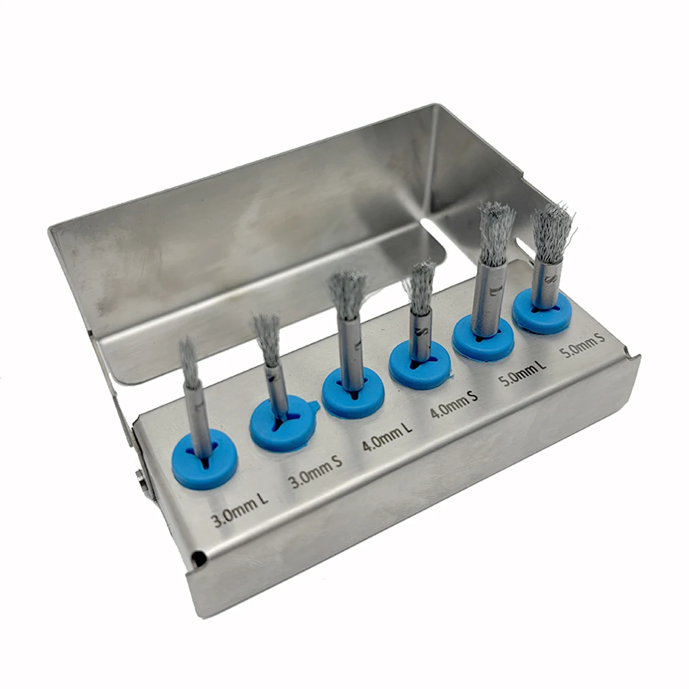 6 шт. щетка для поверхности имплантата нитки имплантации чистки зубов