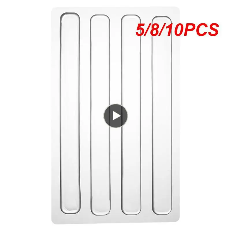 

5/8/10PCS Silicone Mute Buffer Strip Non-marking Perforation-free Anti-collision Door Sticker Furniture Wall Protection