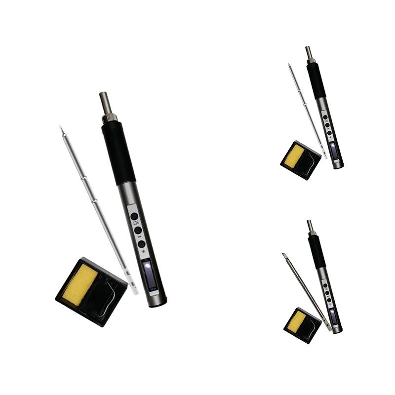 

Портативный Электрический паяльник A63I PTS100 T12 5-20 в PD65W, металлический корпус с регулируемой температурой, паяльная станция