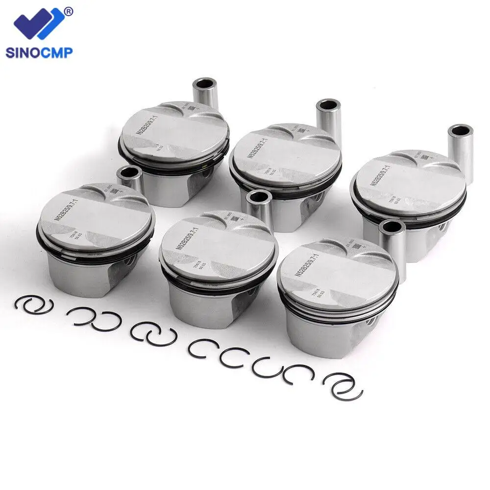 6 шт. набор колец для поршней Φ 9 7 мм 11257561850: 1 BMW E81 E87 E83 E84 E90 E91 E92 E93 E60 E61 323i 325i 523i 525i 2.5L