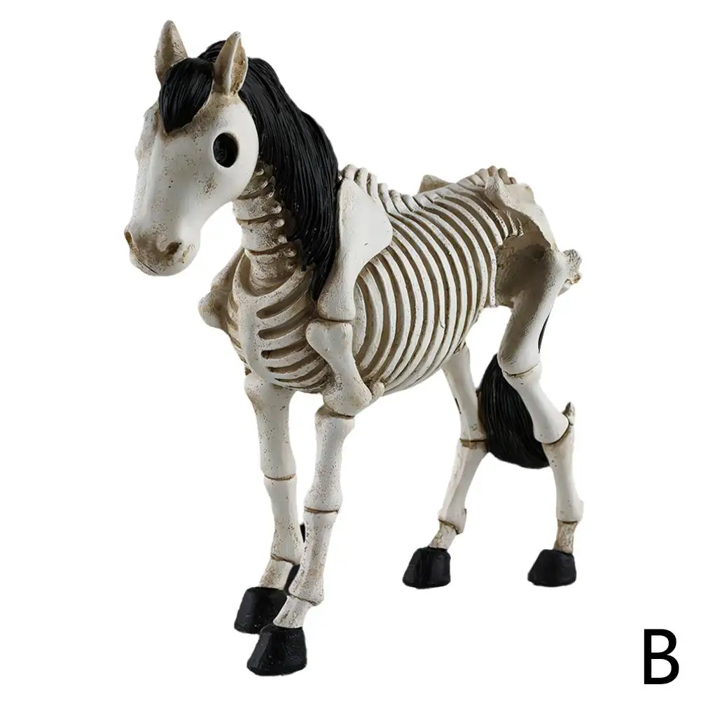 Хэллоуин Животные скелет кости ужас лошадь украшения жуткий Декор реквизит для