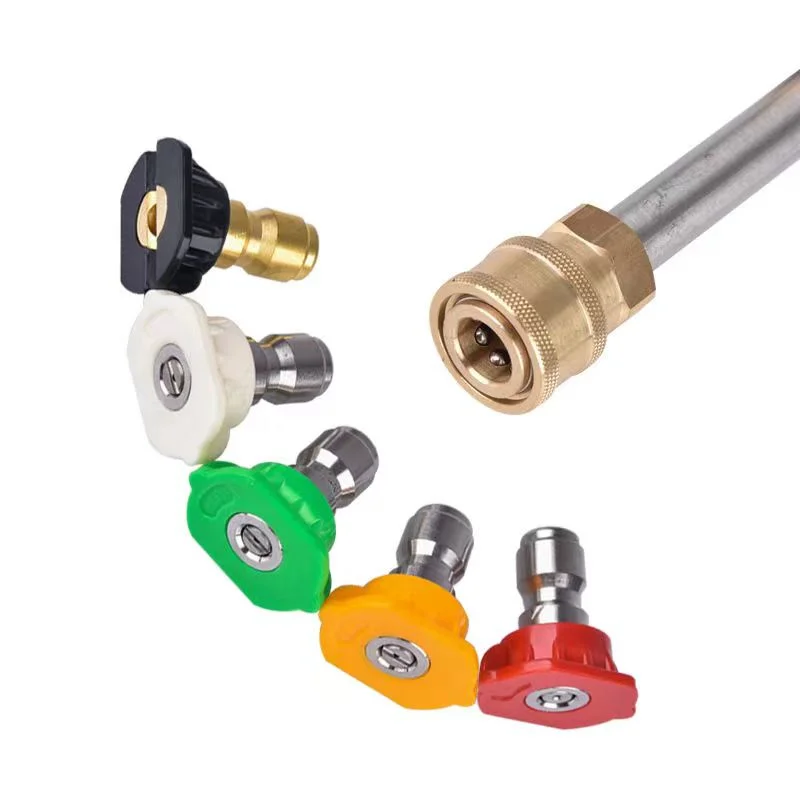 

0-40 Degrees Angle High Pressure Car Washer Spray Nozzles Water Gun Quick Connector 1/4" Car Washing Nozzle Plug