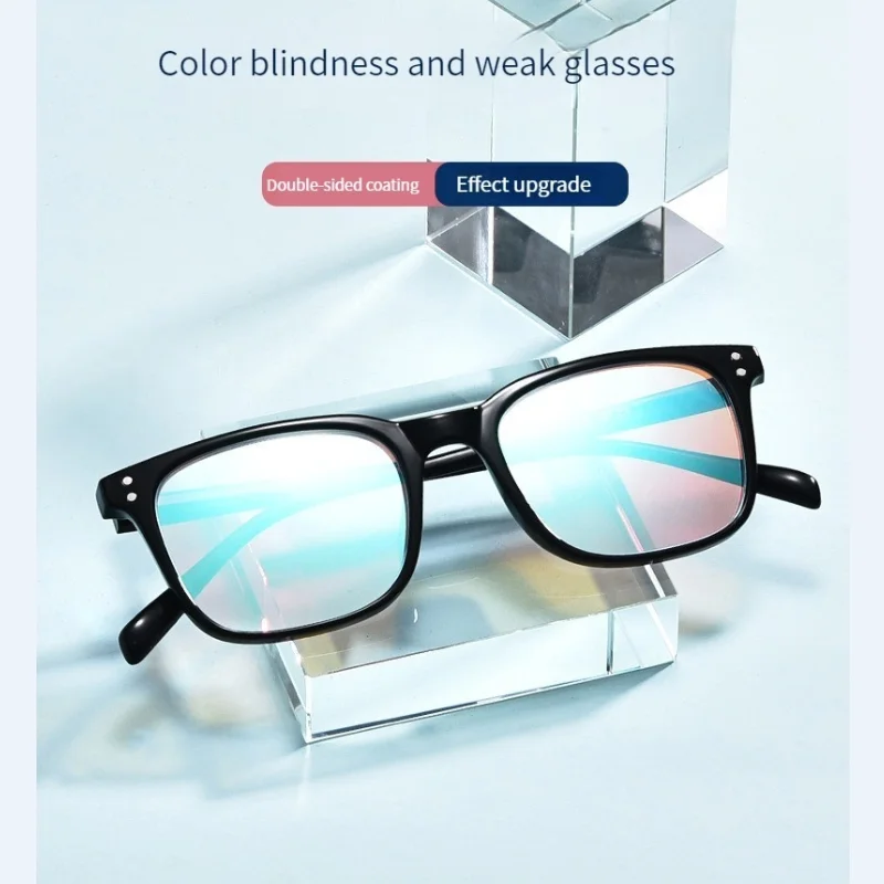 TR90 Black Frame Red Green Color Blind Glasses Women Men Color-blindness Driver license Test Guarantees Pass Tests Eyewear Y121