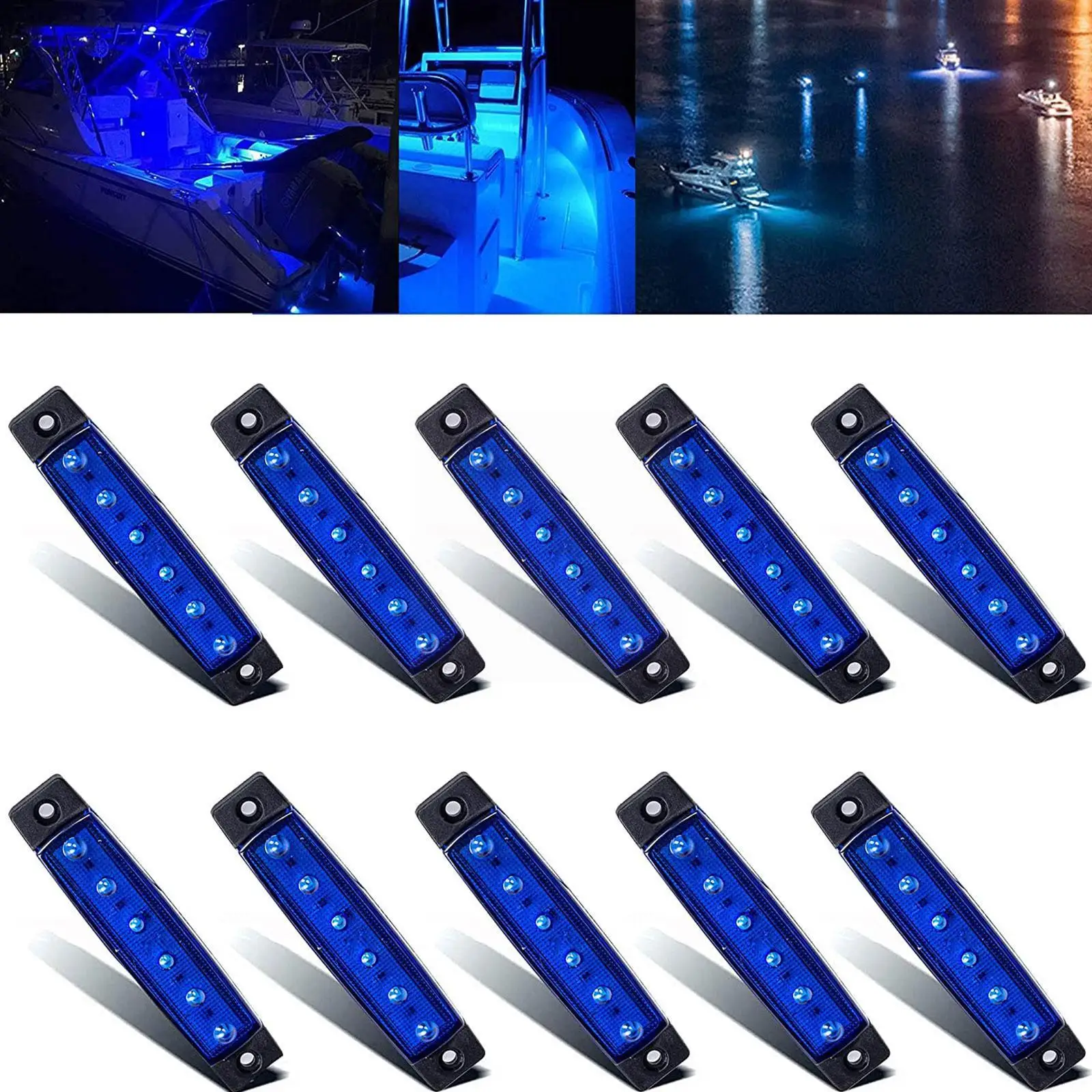 

Marine Boat LED Deck Courtesy Lights Waterproof Stern Transom Light For Most Buses Trucks Trailers And Vans G8E6