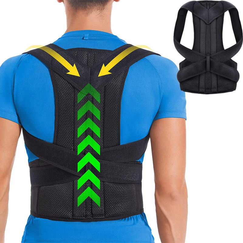 Posture Corrector Back Brace Clavicle Support Adjustable Back Trainer Unisex Correction Belt Lumbar Support Back Shaper Strap
