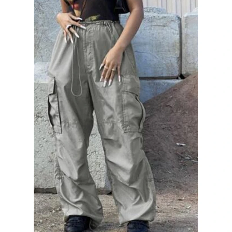 

y2k Cargo Pants Women Baggy Low Waist Trousers with Pockets 2000s Fairy Grunge Sweatpants Vintage Aesthetic Loose Joggers Pants