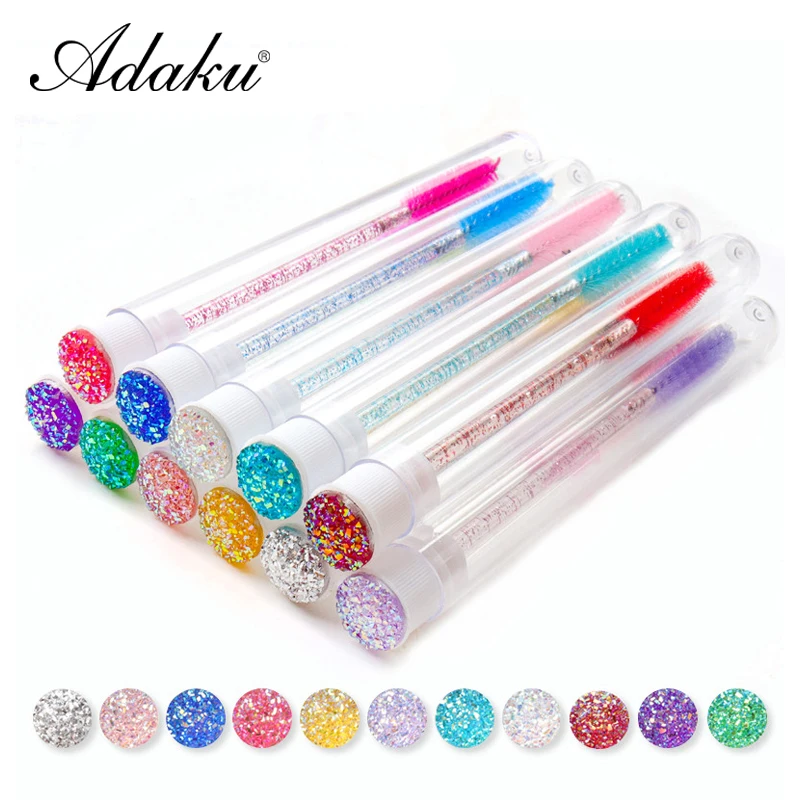 

Многоразовые кисти для ресниц Adaku 50 шт., одноразовые Сменные накладные ресницы для наращивания, защита от пыли, алмазные кисти для макияжа