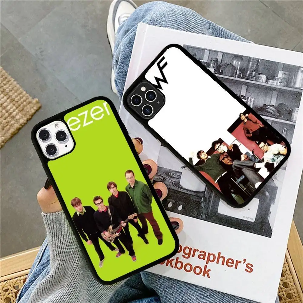 Фото Чехол для телефона Weezer Music Band для iPhone 17 Air 16 14 15 Pro Plus 13 12 11 Pro Max, задняя крышка из ПК+ТПУ №4