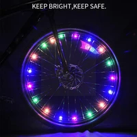 bicycle spoke light 20led wind fire wheel tyre light battery lamp night bike with accessories flashlight outdoor cycling wa c2u3