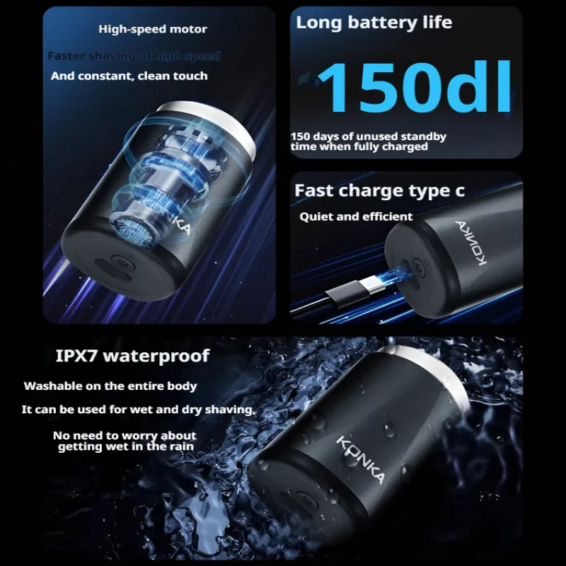 Мужская карманная портативная мини-бритва для путешествий электрическая бритва