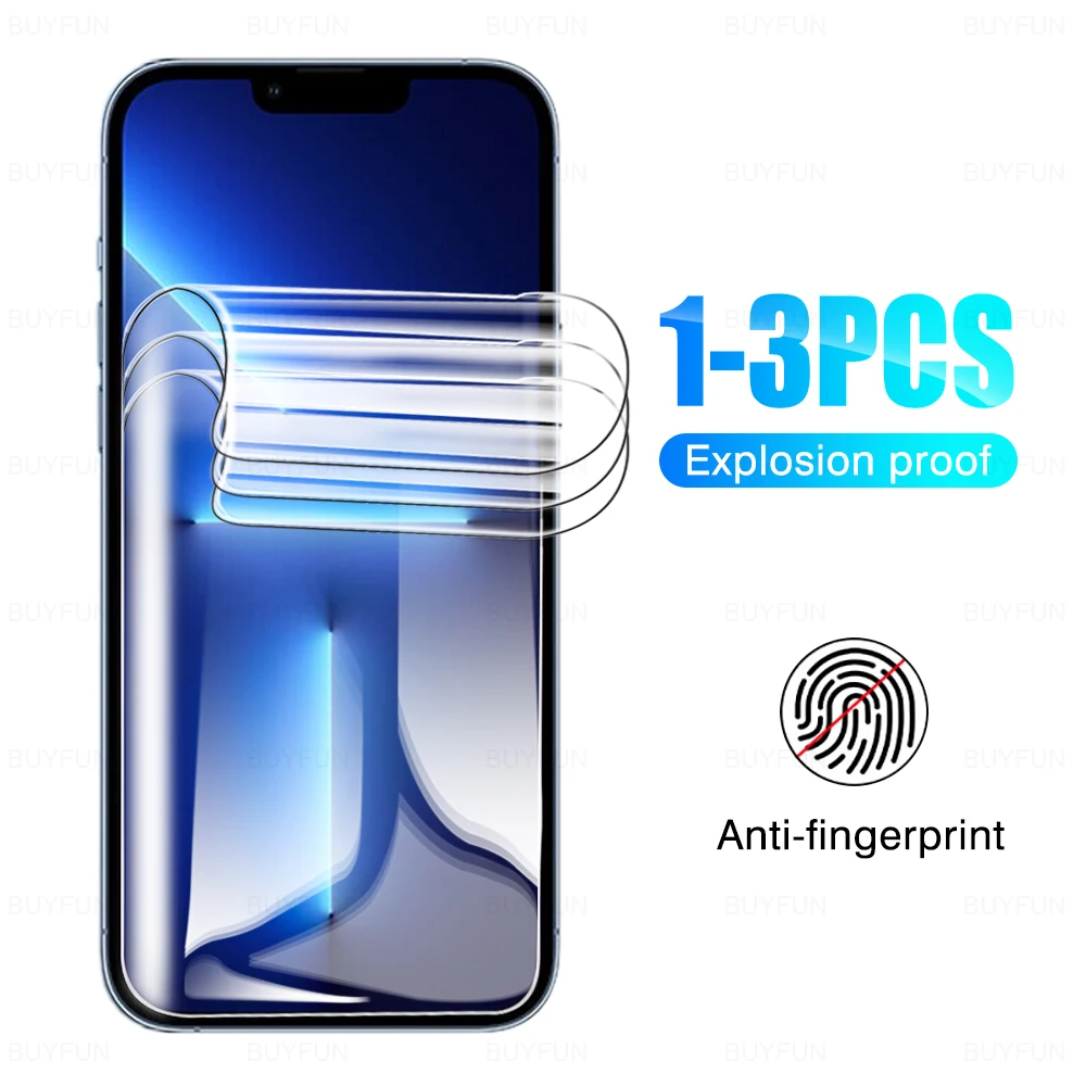 

3 шт./2 шт./1 шт. 99D гидрогелевые пленки для iPhone 13 Pro Max 14 Pro 12 Mini 11 XS XR X 8 7 + Plus SE 2022 мягкий чехол с полной защитой