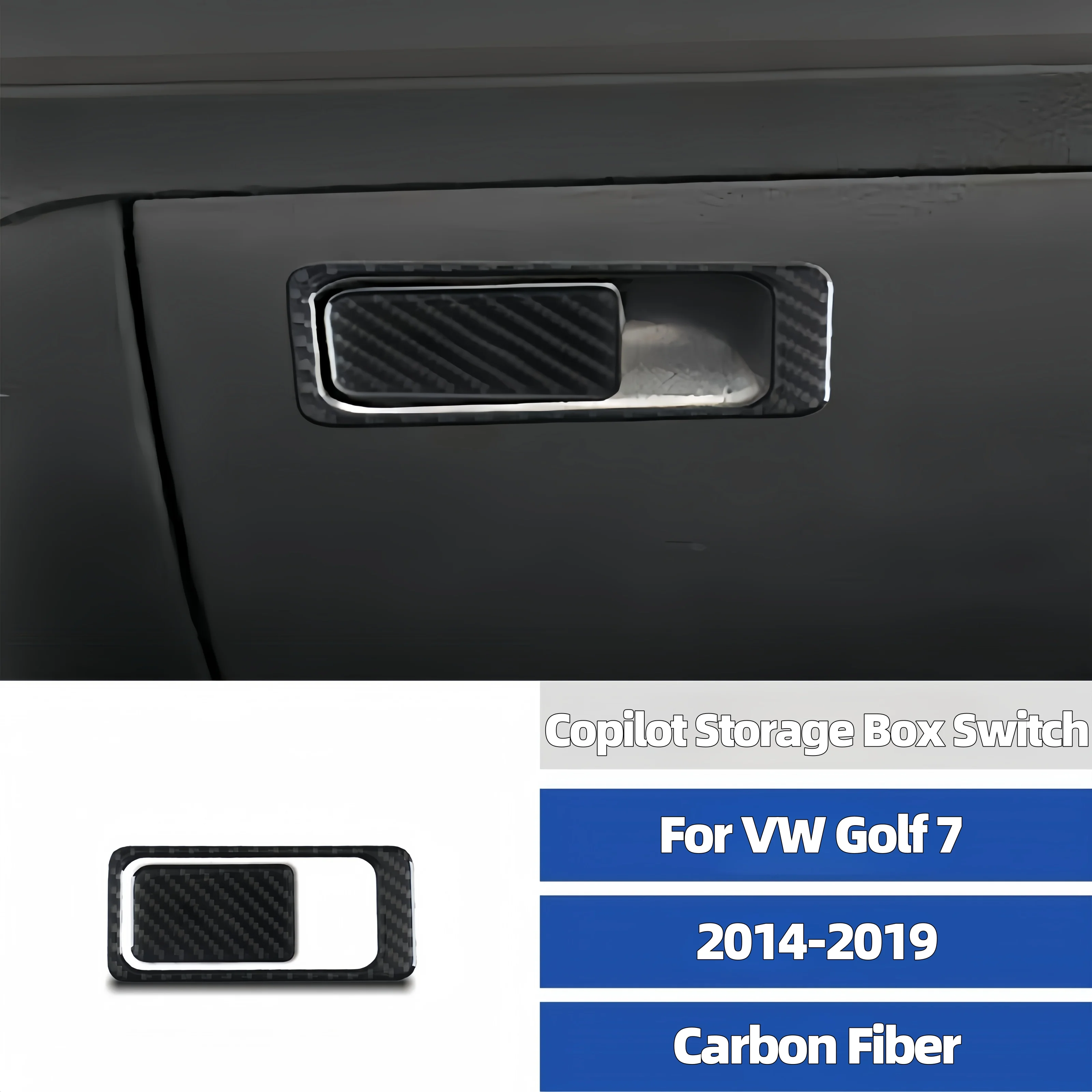 

Для VW Golf 7 GTI Mk7 2014-2019 ящик для хранения автомобильного пилота из углеродного волокна, панель переключателя, декоративная наклейка, автоаксессуары