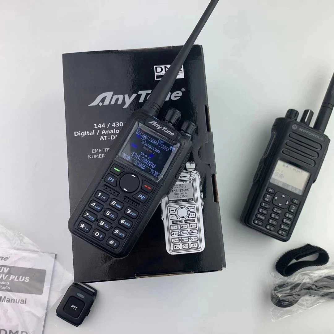 

Радиоприемник Anytone Ham AT-UV878 Plus, Bluetooth-совместимый PTT GPS APRS, двухдиапазонный VHF/UHF DMR, цифровая аналоговая рация