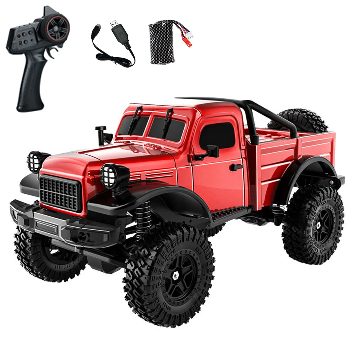 118 Пульт дистанционного управления 4WD Rock Crawler Автомобиль Моделирование Пикап 2,4 ГГц RC Гусеничный Матовый мотор Батарея Свет Готовый к работе (art.: 3920d2ef5a231) - 3920d2ef5a231