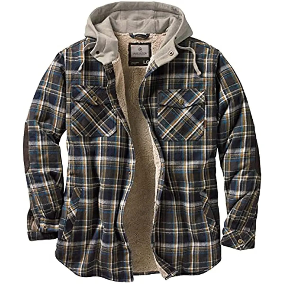 

Legendary Whitetailscorduroy+coat+men Men's Camp Night Berber Lined Hooded Flannel Shirt Jacket