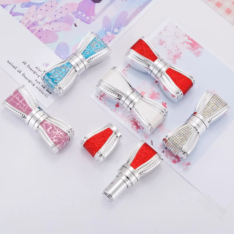 

Empty Refillable Bottle Lipstick Tube Shiny Bow Shaped Lipstick Tubes DIY 12.1mm Lipstick Tubes High Grade Lip Balm Tubes