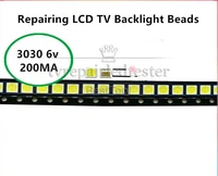 100pcs 6v led lamp beads 3030 cold white light for tv led backlight repair led tv bar