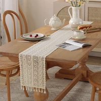 french style embroidered woven lace table runners of party home decoration wedding mariage hollowed tablecloth boda
