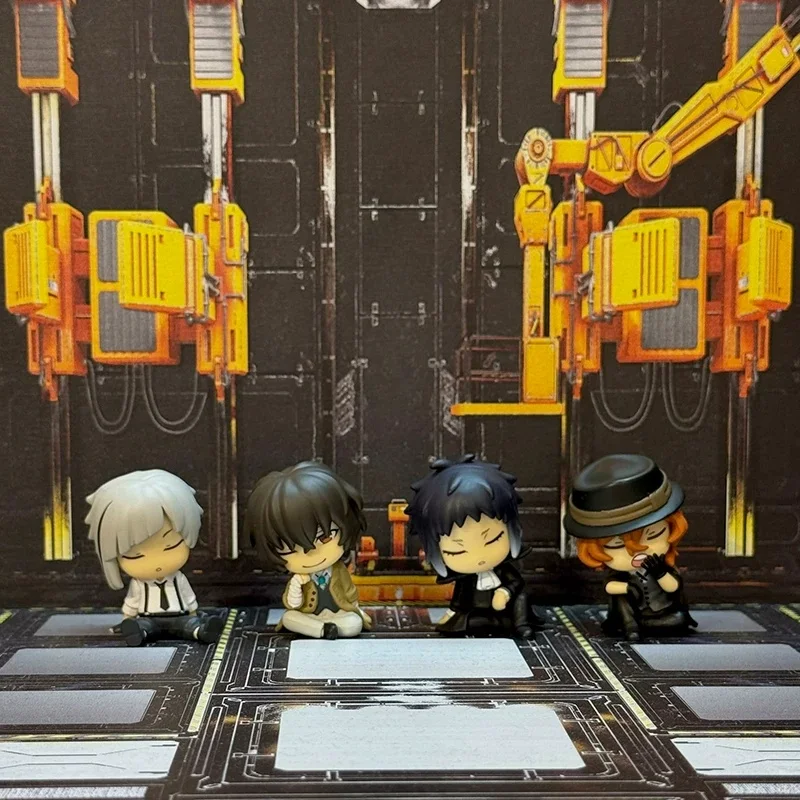 Фото Оригинальные игрушки TOMY Gashapon Bungo Stray Dogs Osamu Dazai, 4 шт., для детей, коллекционные модели, украшения, подарок №5