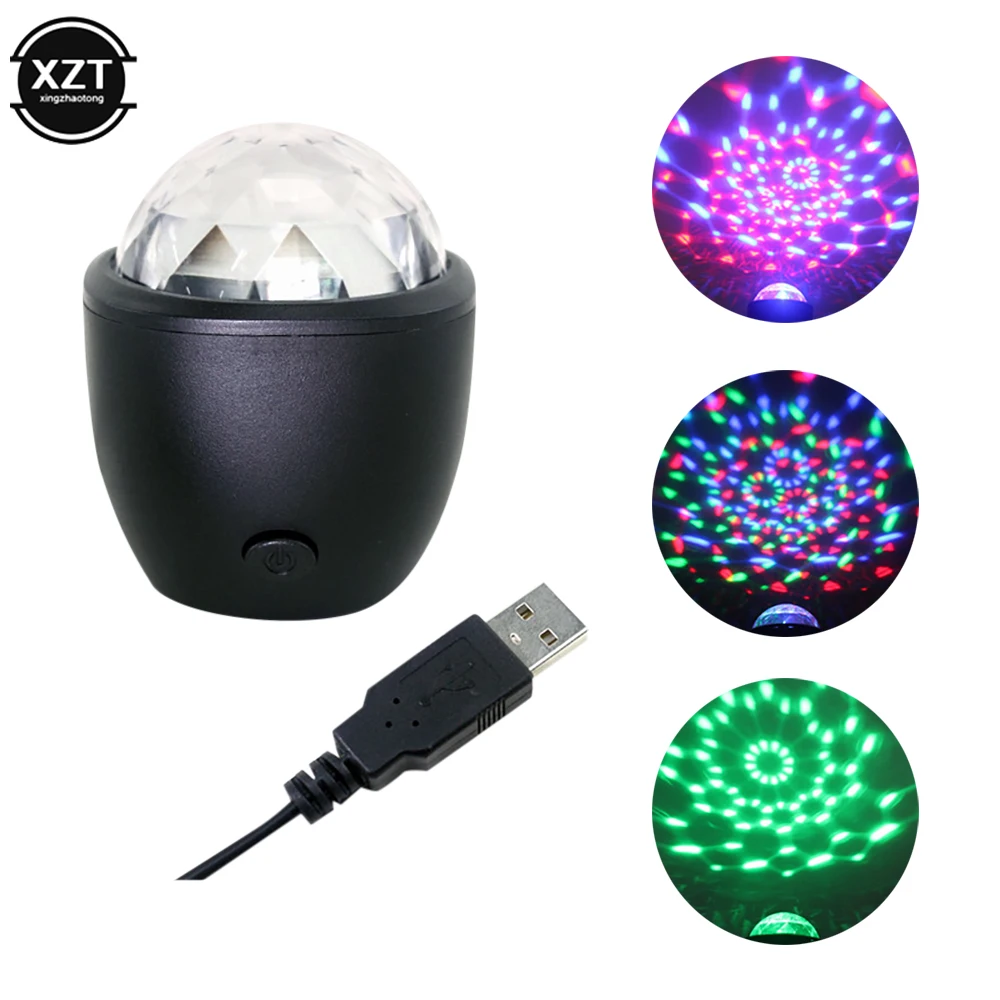 

DC DJ Light stage Disco Lights Strobe Party Effect Lighting Voice Control 3W RGB mini ball lamp for KTV Home decorative Gift