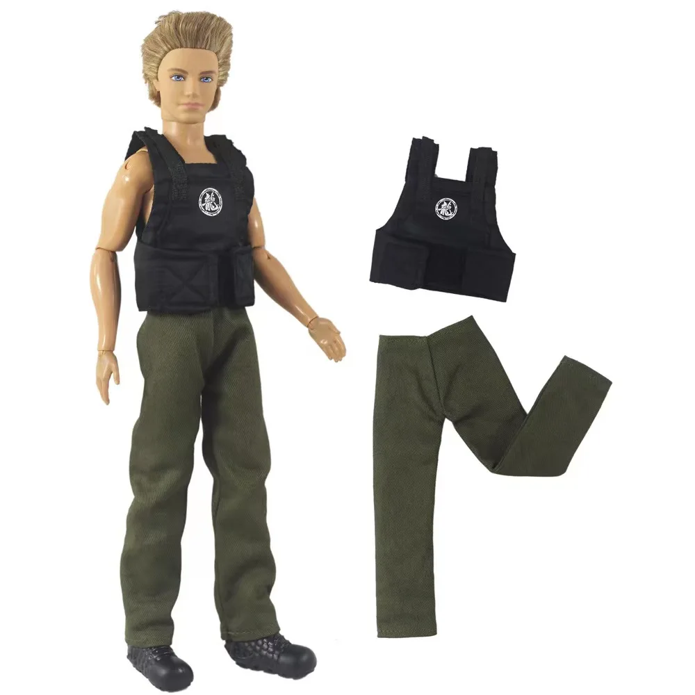 

Fashion 11.5" BJD Doll Outfit Ken Clothes for Barbie CD FR Kurhn Boy Friend Ken Male Doll Clothes Top Pants Trousers Accessories
