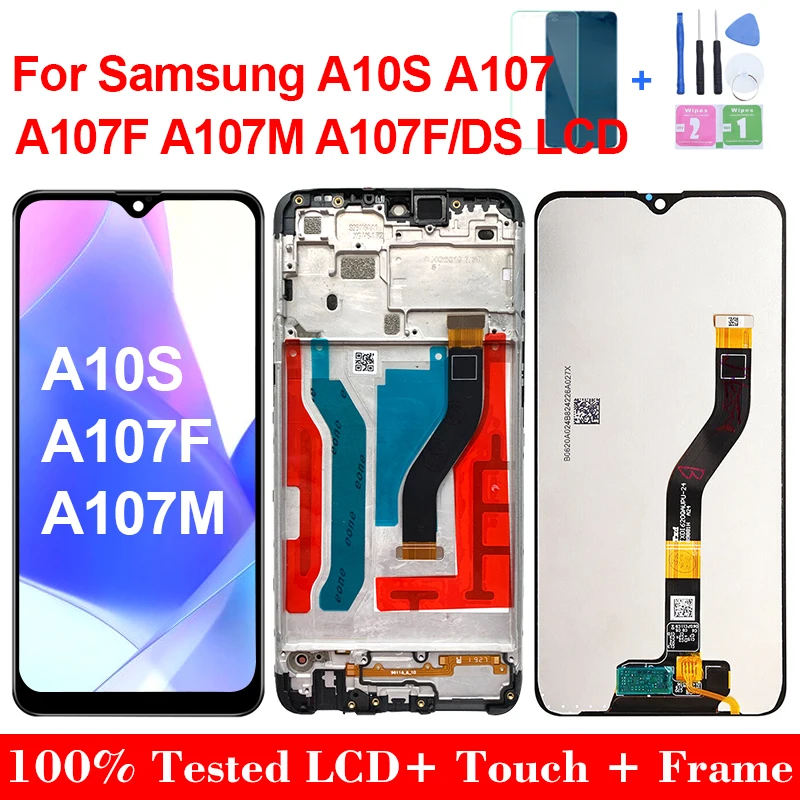 

6.2"Original A10s LCD For Samsung galaxy A10s A107/DS A107F A107FD A107M LDisplay Touch Screen Digitizer Assembly Replacement
