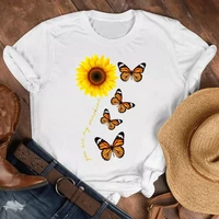 y2k women lady cartoon butterfly floral elegant 2020 fall autumn shirt clothes tshirt tee womens top female print t graphic t sh